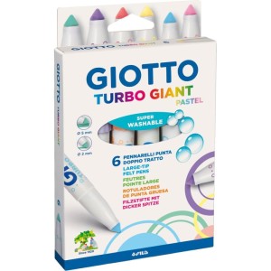 Caneta Hidrografica Jumbo Giotto Turbo Giant Pastel 6cor-113868-30508