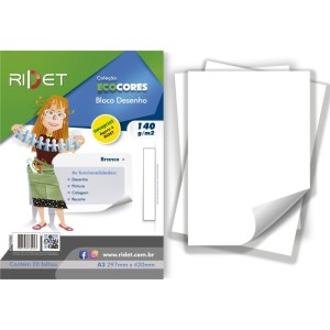 Bloco Para Educacao Artistica Desenho Bco A3 140g.20f.29x42c-114852-40186