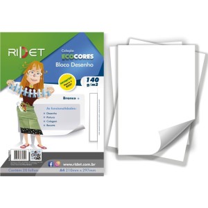 Bloco Para Educacao Artistica Desenho Bco A4 140g.20f.21x29c-114851-25679