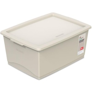 Caixa Plastica Multiuso Linho 30l 37,8x53x23,5 C/tampa-113755-25078