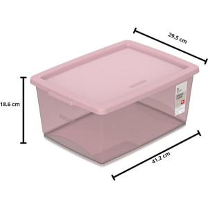 Caixa Plastica Multiuso Rose 15l 29,5x41x18,6 C/tampa-113781-86044