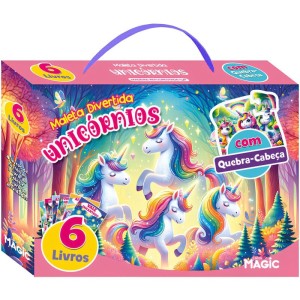 Livro Brinquedo Ilustrado Unicornio 6livros+1 Quebra Cab-114015-11339