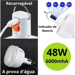 Lampada Led Recarregavel 48w-6000mah-114812-84072