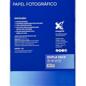 Papel Fotografico Inkjet A4 Dupla Face 180g-113857-21130