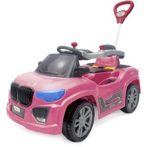 Veiculo Para Bebe Bm Car Rosa 30kg C/som-113439-35088