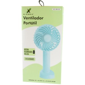 Ventilador Usb Portatil 3 Velocidades Azul-114809-61465