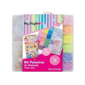 Kit Pulseiras Da Amizade M - Cores Pastel - My Style