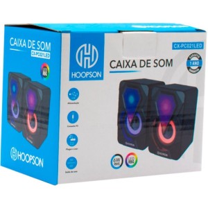 Caixa De Som P/ Computador 6w Rms Conexao P2 Led Rgb-114853-54550