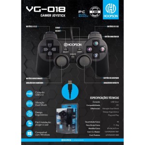 Controle Para Jogo Pc Dual Shock Usb 2.0 Preto-114859-25325