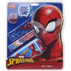 Kit Escolar Spider Man 7pcs C/estojo Metal-114109-30544