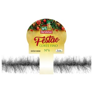 Festao Corte Fino 6cmx2m Prata-842046