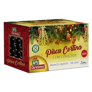 Pisca Cortina 150led Bco Quente 4,5mx40cm 2-840985