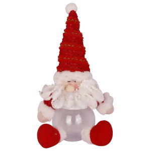 Pote C/noel/boneco Neve Verm 23cm-843564