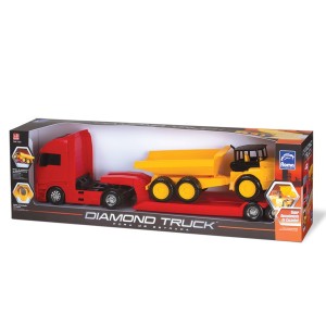 Caminhão De Brinquedo Com Trator Workers Na Carroceria-1323-74889