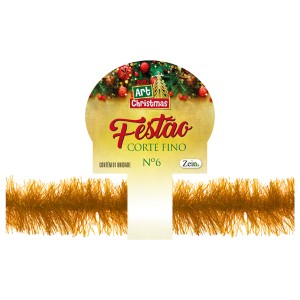 Festao Corte Fino 6cmx2m Dourado-842033