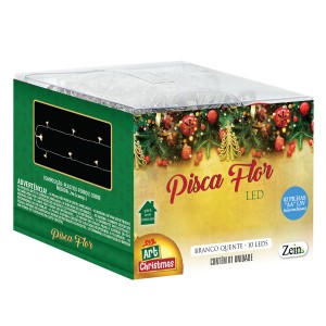 Pisca Flor 10led Bco Quente 2m A Pilha-841283