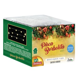 Pisca Borboleta 8led Bco Quente 2m A Pilha-841249