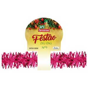 Festao Zig Zag 9cmx2m Rose-843174