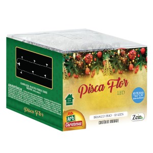 Pisca Flor 10led Bco Frio 2m A Pilha-841284