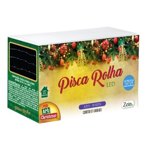 Pisca Rolha 10led Azul 1m A Pilha-841318