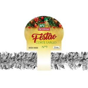 Festao Corte Largo 9cmx2m Prata-842070