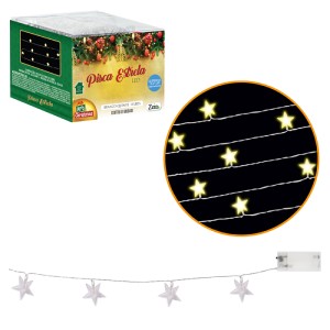 Pisca Estrela 5cm 8led Bco Quente 2m A Pilha-841243-94213