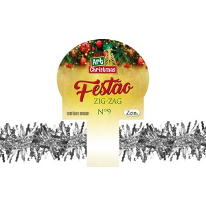 Festao Zig Zag 9cmx2m Prata-843173