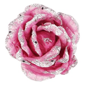 Rosa C/gliter 16cm-843202