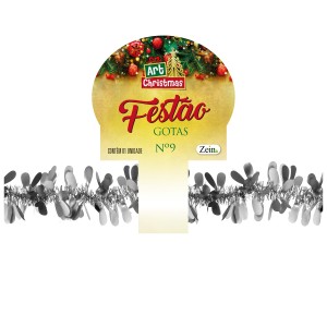 Festao Gotas 9cmx2m Prata-843168