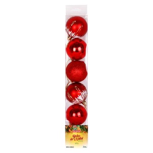 Bola Tb Jingle 6cm C/6pcs Vermelha-841960-14243