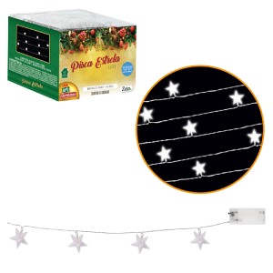 Pisca Estrela 5cm 8led Bco Frio 2m A Pilha-841244-23506