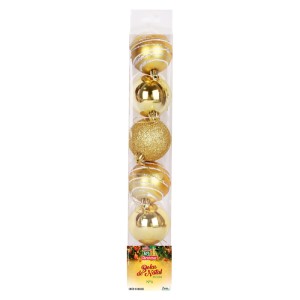 Bola Tb Esfera 6cm C/6pcs Dourada-841902-32083