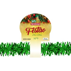 Festao Zig Zag 9cmx2m Verde-843171