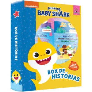 Livro Brinquedo Ilustrado Box Historias Baby Shark C/6-113757-22624