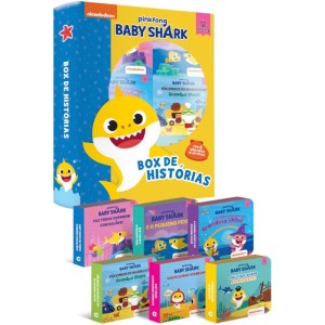 Livro Brinquedo Ilustrado Box Historias Baby Shark C/6-113757-24419