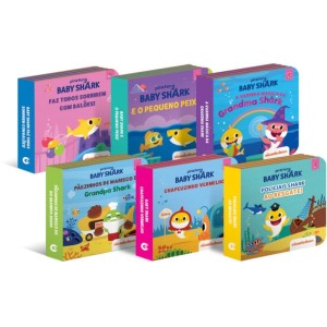 Livro Brinquedo Ilustrado Box Historias Baby Shark C/6-113757-71029