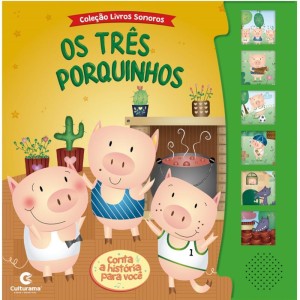 Livro Sonoro Tres Porquinhos 19,5x19cm 12p-113756-63099