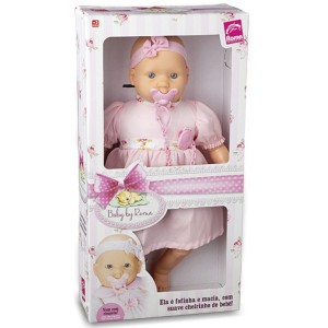 Boneca Baby By Roma Com Roupa Rosa E Chupeta 50cm-5184-34368