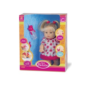 Boneca Mini Bolita Com Mamadeira E Faz Xixi