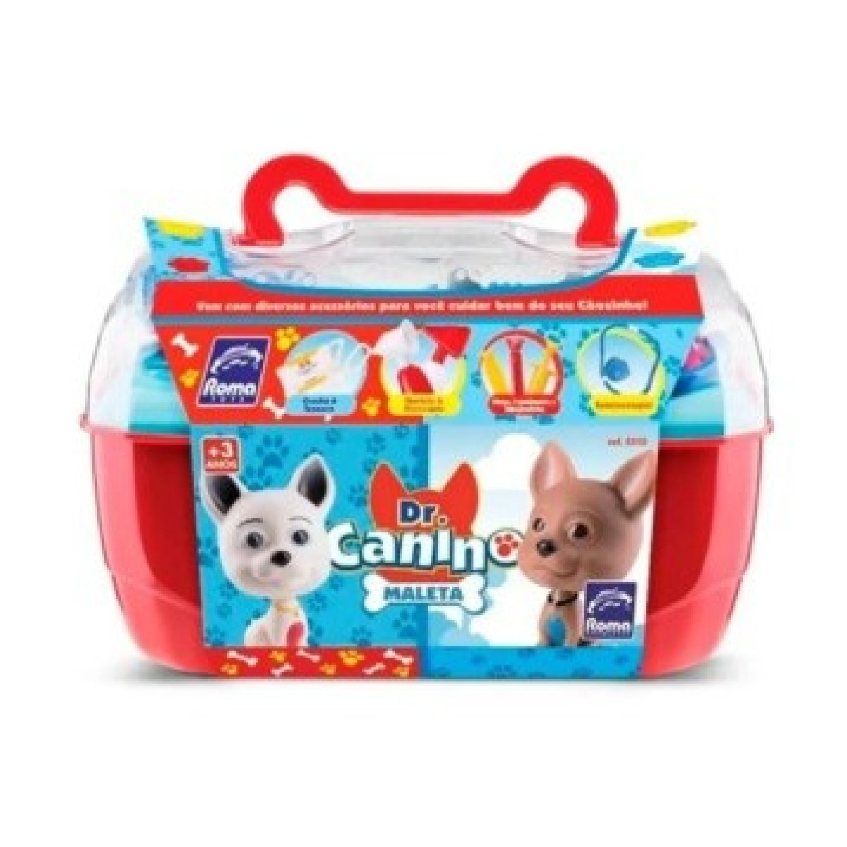 Pet Shop Portátil Doutor Canino Azul Com Duchinha E Acessórios-5510-610