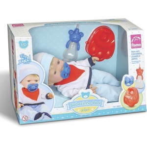 Boneco Bebê Que Faz Xixi, Com Peniquinho, Mamadeira E Chupeta-5684-32122