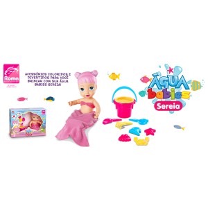 Boneca Sereia Água Babies Com Acessórios De Praia-5836-11585