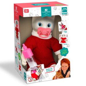 Boneco Pets Reborn Gatinho Com Corpo Macio Com Mamadeira-5843-69341