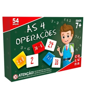 Jogo Pedagógico De Operações Matemáticas Com 54 Peças