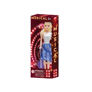 Boneca Musical Com Guitarra E Microfone
