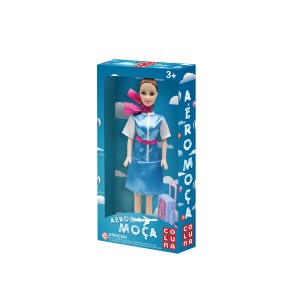 Boneca Aeromoça Com Acessórios