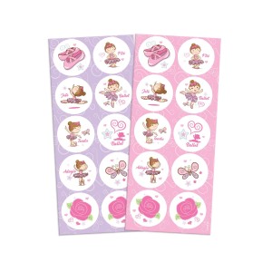 Kit Com Adesivos Decorativos De Aniversário Com Tema De Bailarina