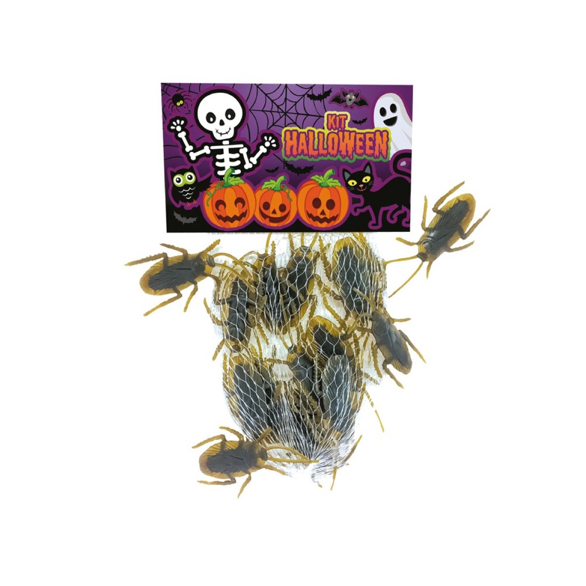 Kit com 12 baratinhas falsas para halloween-899550-95284