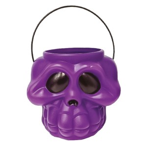 Baldinho cabeça de esqueleto roxa para halloween-899544-85484