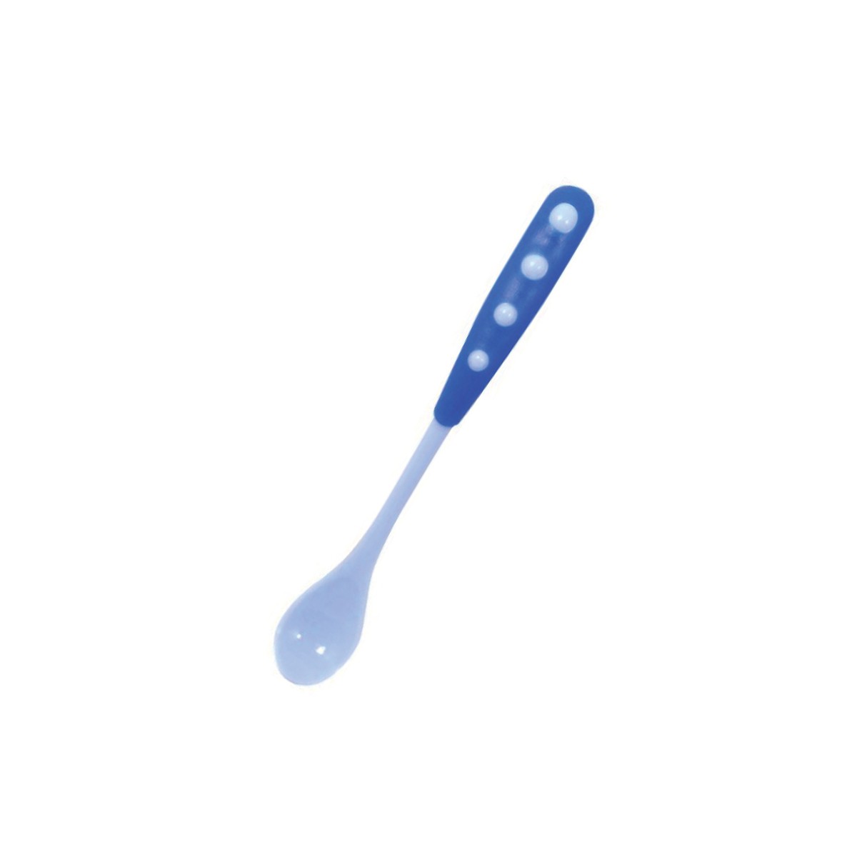 Colher para bebê com bolinhas no cabo azul-7166-20376